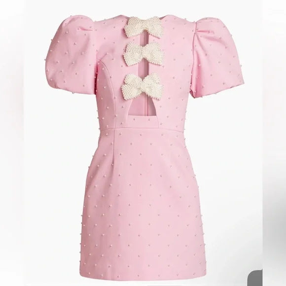Rebecca Vallance
Veronica Pearl Bow Puff-Sleeve Minidress - Picture 5 of 9